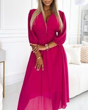 Eliza | Lekka sukienka z jedwabnego szyfonu