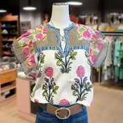 Uriella – Embroidered Boho Blouse