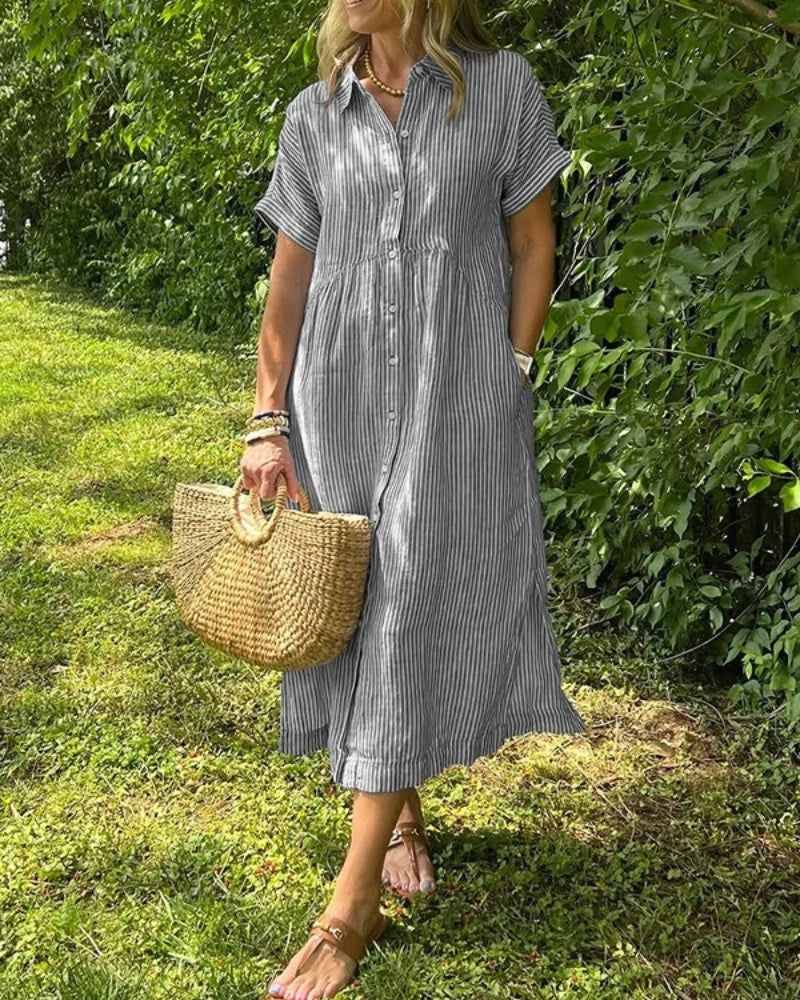 ANOREA - STYLOWA SUKIENKA W PASKI