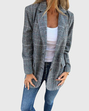 Abby - Classic Checkered Blazer