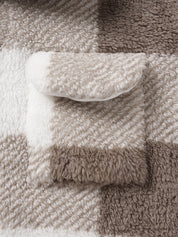 Artem™ | Pluszowa kurtka w kratę z kieszenią i kołnierzem