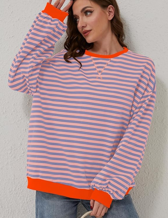 Mana | Pasiasty Oversize'owy Sweter