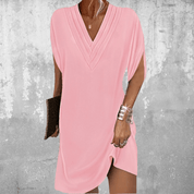 Victoria – V-Neck Draped Mini Dress