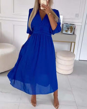 Eliza | Lekka sukienka z jedwabnego szyfonu