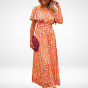 Liliana | Elegancka sukienka maxi z dekoltem V