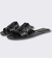 Zaba | Eleganckie Sandały Niskie z Plecionką