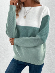 Calista - Elegant Long-Sleeve Sweater with Dropped Shoulders