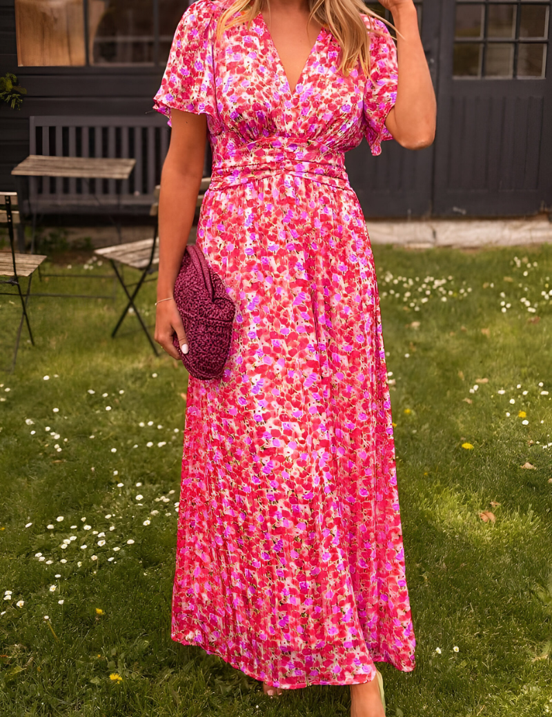 Anja | Maxi sukienka z dekoltem w kształcie V