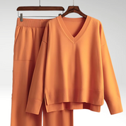 Bożena | Zestaw dwóch części Luxe z dekoltem V