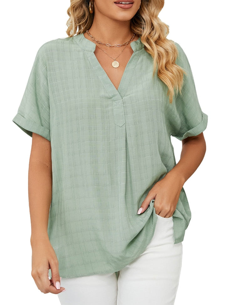 66AWWomen-Short-Sleeve-Solid-V-Neck-Chiffon-Tops.jpg
