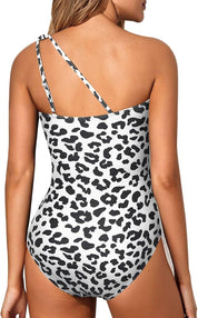 Selena - Kostium kąpielowy na jedno ramię z wycięciem