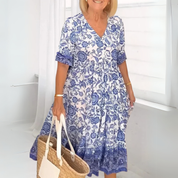 Aiza – Floral Print Midi Dress