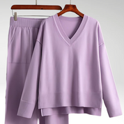 Bożena | Zestaw dwóch części Luxe z dekoltem V