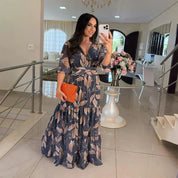 Camille | Długa sukienka w kwiaty