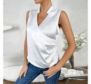 Tessa | Classic Sleeveless Solid Blouse