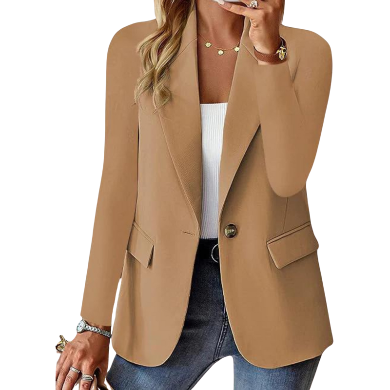 Tailored Single-Button Blazer