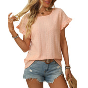 Briony – Broderie Ruffle Sleeve Top