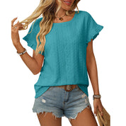 Briony – Broderie Ruffle Sleeve Top