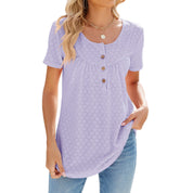 Temilade – Broderie Button Front Top