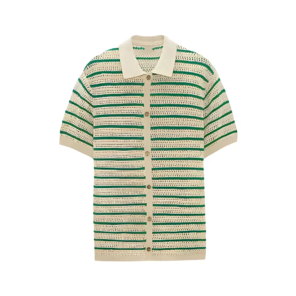 Marbella - Koszula zapinana na guziki z dzianiny