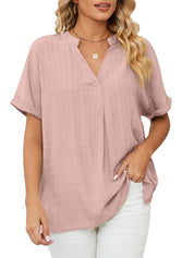 Akiya – Relaxed V-Neck Blouse