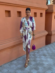 Georgiana | Elegancka sukienka z dekoltem w kształcie V