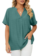Akiya – Relaxed V-Neck Blouse