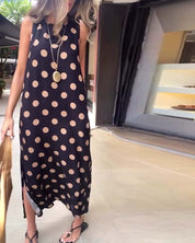 Ariana – Maxi sukienka bez rękawów z rozcięciem