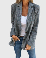 Abby - Classic Checkered Blazer