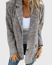 Abby - Classic Checkered Blazer