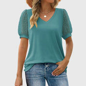 Arlie - Elegant Top With V-neck