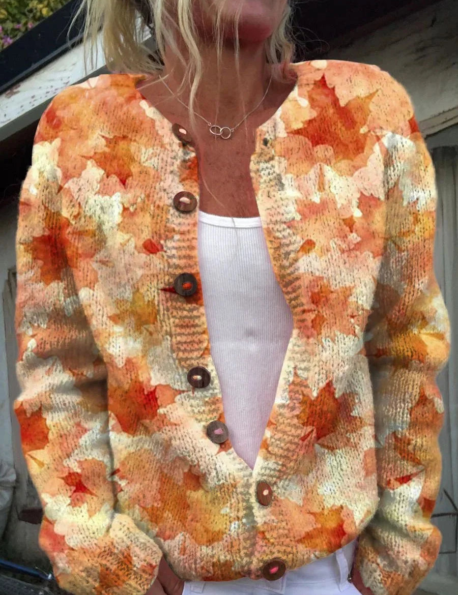Marcyna™ | Kwiatowy Kardigan z Guzikami