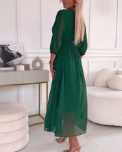 Eliza | Lekka sukienka z jedwabnego szyfonu