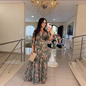 CLAUDIA | Długa sukienka w kwiaty