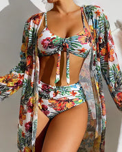 Samoa – Bikini Tropikalne z Pasującym Kimonem
