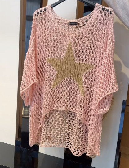 Larissa | Elegancki sweter z dzianiny z gwiazdą