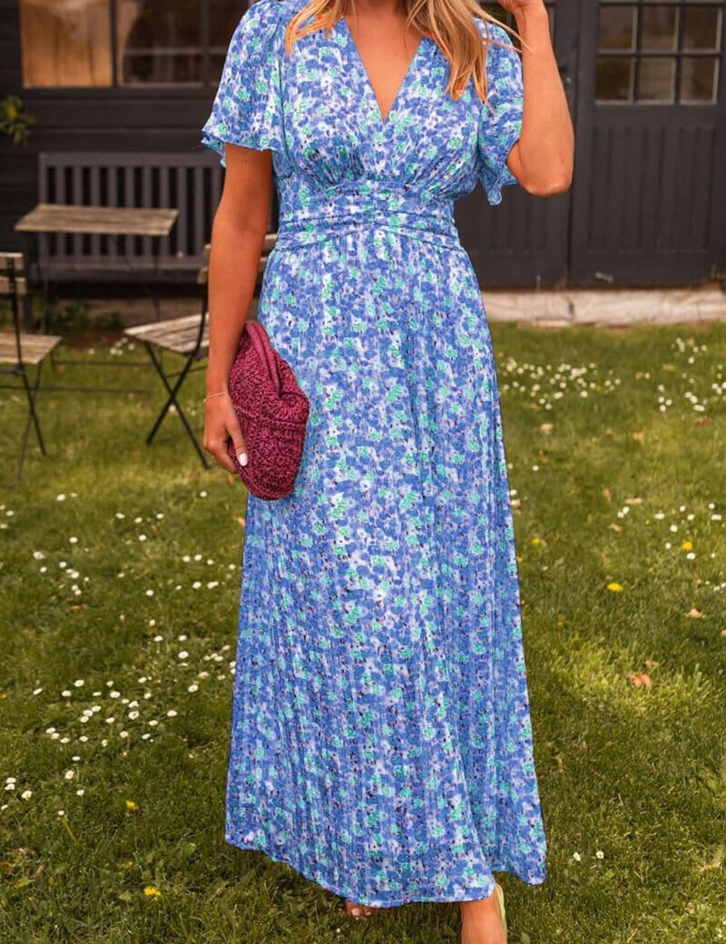 Liliana | Elegancka sukienka maxi z dekoltem V